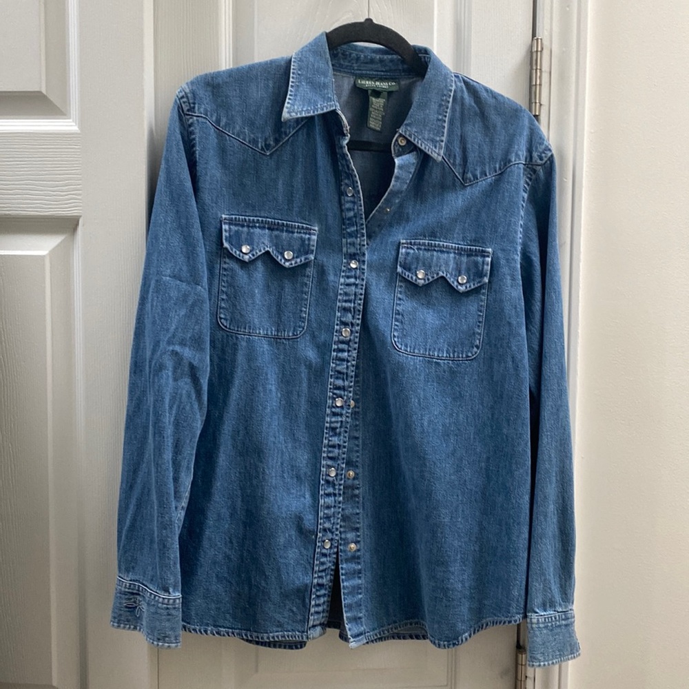 Ralph Lauren denim button up shirt size medium